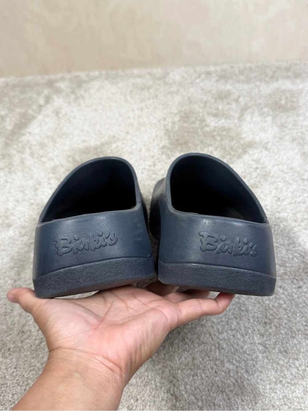 Birkenstock Super-Birki Polyurethane Clogs Shoes Slip On Restaurant in Navy 11